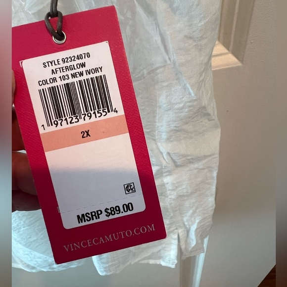 Vince Camuto  Sleeveless Top AFTERGLOW IN IVORY - Picture 6 of 16